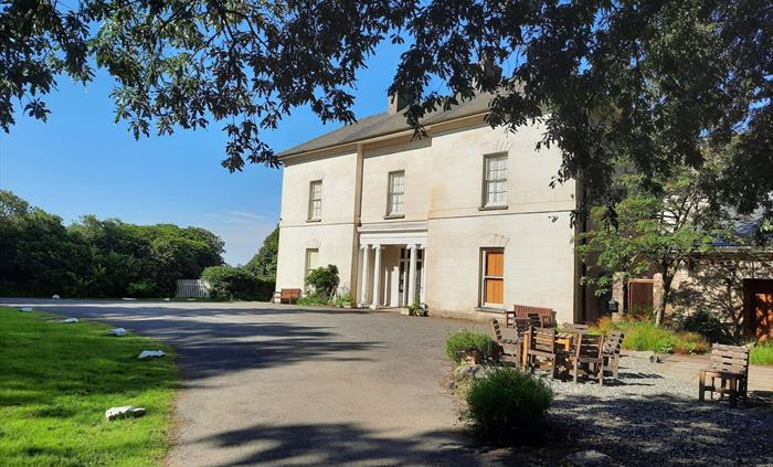 Exterior shot of Scolton Manor House
